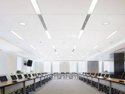 Chantier Faux plafonds pour bureau terminé