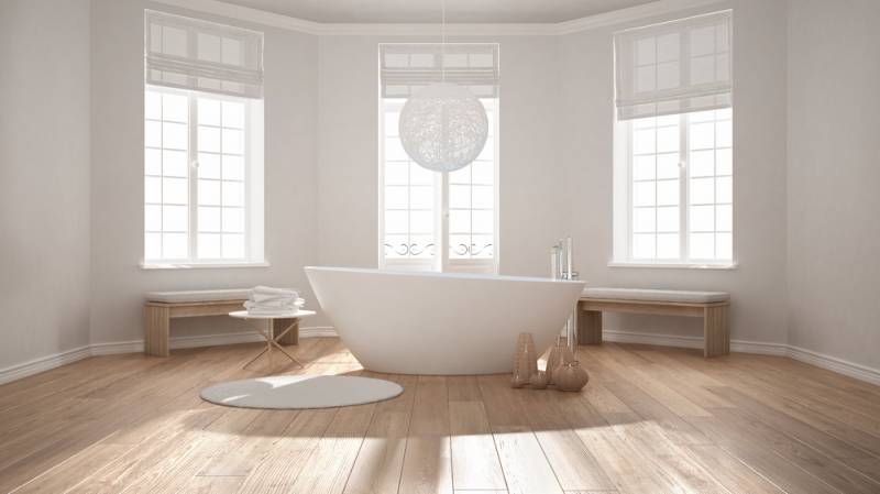 Cette salle de bain, à été rénovée dans son intégralité. Le sol est en parquet, spéciale pour lieu trés humide. Travaux réalisés par la Société Arts et Bat